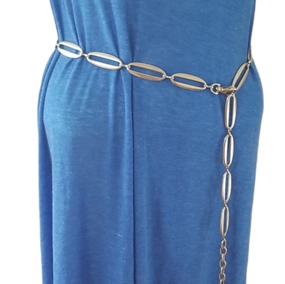 Vintage RETRO Stainless Steel oval chain belt main image 6